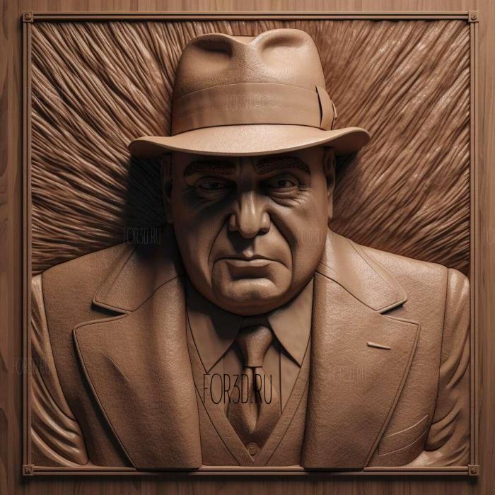 Al Capone 1 stl model for CNC